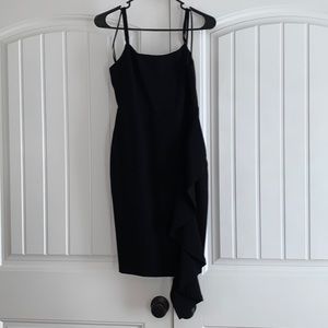 Lulus ruffle detail body con mini dress